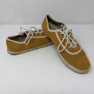 Tom's Shoes Birch Heritage - Mustard Yellow And White - Burlap Size 9